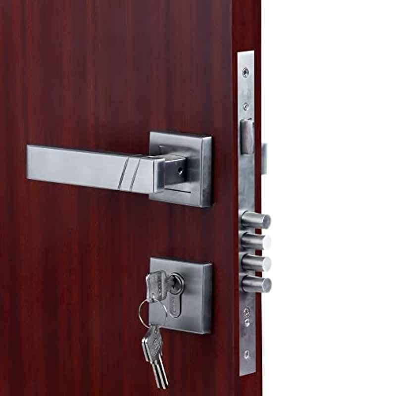 Handle Waala Rose Sierra Stainless Steel Silver Both Side Key Mortise Door Lock Set
