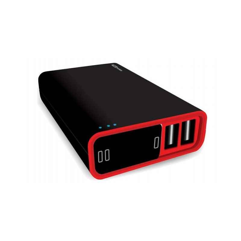 Portronics Charge II Plus 10000mAh Black Compact Power Bank, POR 386
