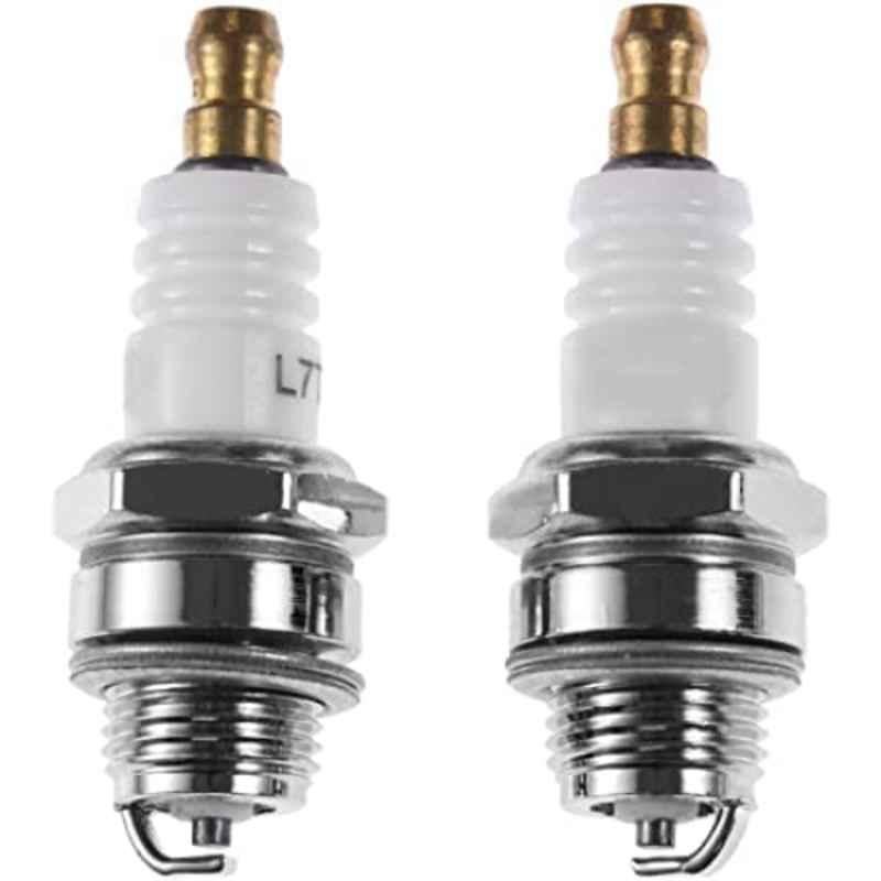Kisan Vestoor KV531052CSP 2 Pcs White & Gold Heavy Duty Sparking Plug Set for 2 Stroke 52 & 43CC Brush Cutter, 52CCSP