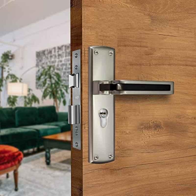 Screwtight 8 inch Zinc Cylindrical Both Side Key Double Action Mortise Handle Door Lock Set, AZMPH-1002-CY-SB-BSK