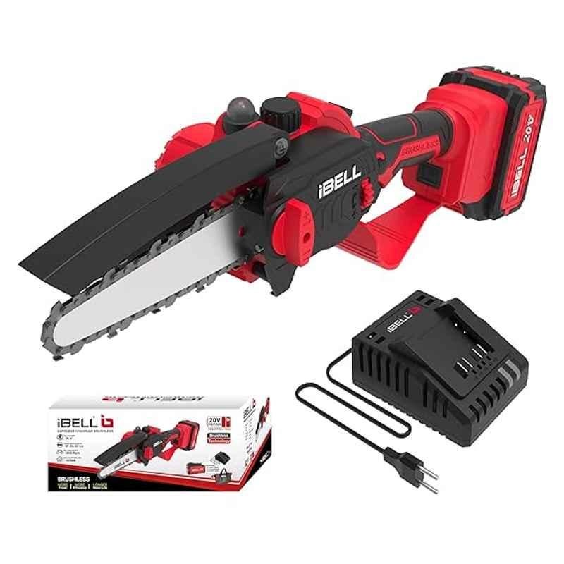iBELL 8 inch 20V Cordless Chain Saw with 4Ah Battery & Charger, BS20-08