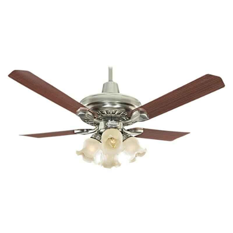 Breezalit Elegance 70W Brush Steel Housing Designer Ceiling Fan with Remote, BZ020, Sweep: 1200 mm