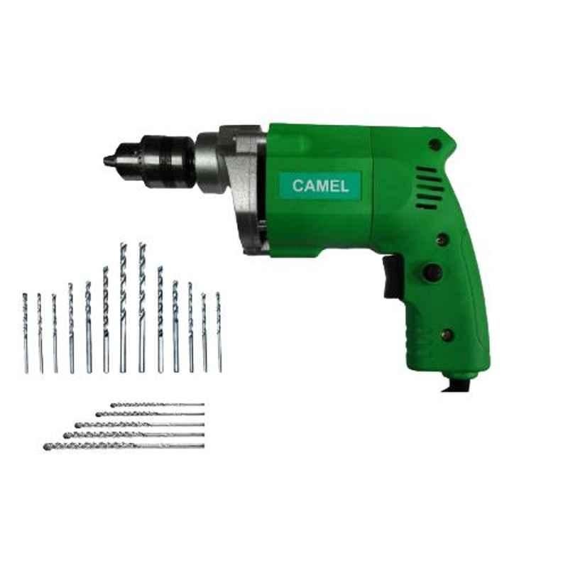 Camel 10mm 350W Drill Machine with 18Pcs Drill Bit Sets, CD10