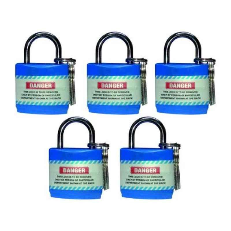 India Loto ILP-217 Blue Regular Shackle Padlock (Pack of 5)
