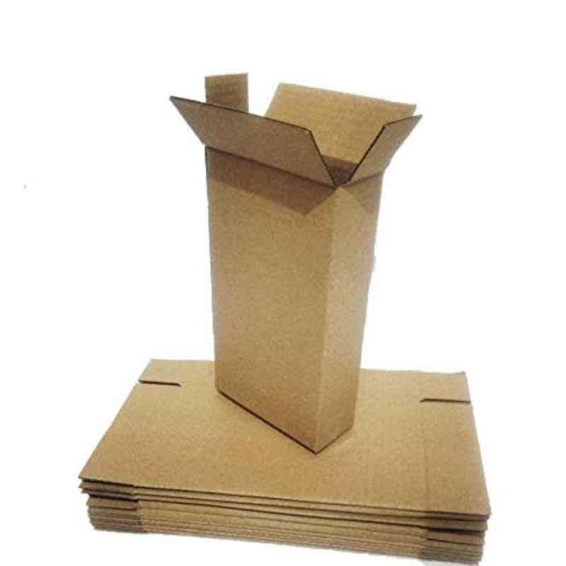 ABS 4.7x2x9 inch 3 Ply Paper 	Brown Rectangular Corrugated Box, ABS029 (Pack of 100)