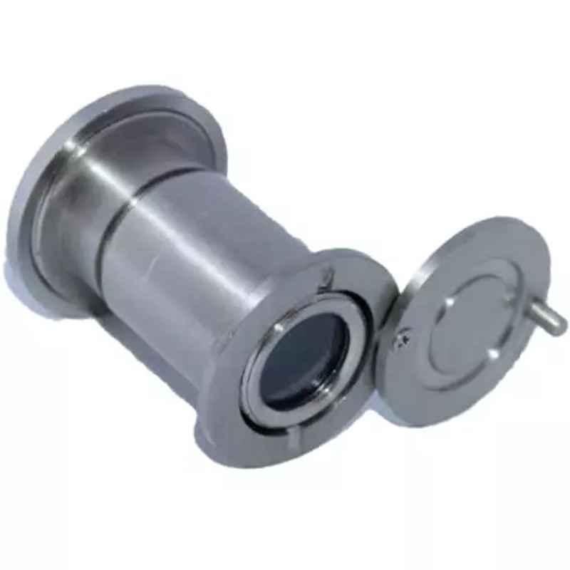 RiseOm 3 inch Brass Silver Finish 180 deg Viewing Angle Door Eye, RP-AZ3V-FIAE
