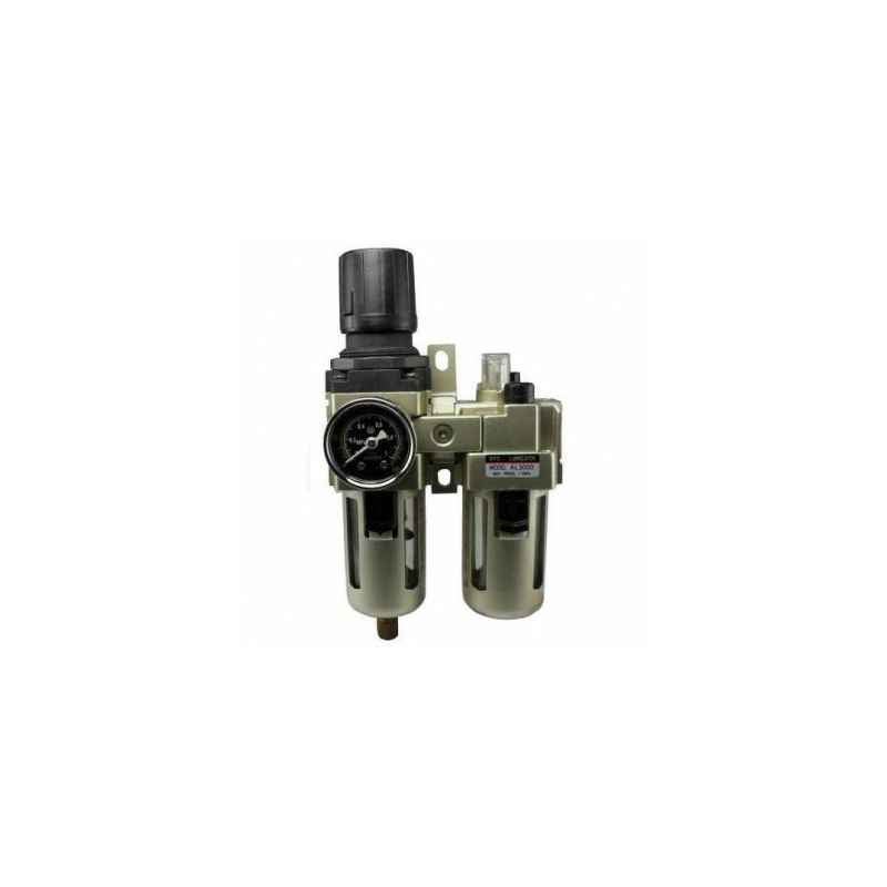 Akari 3/8 Inch AC Series FRL with Gauge & Metal Guard, AC3010-03