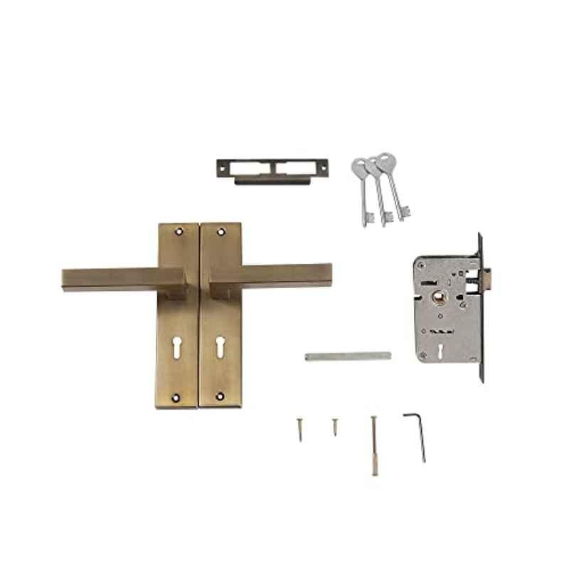 Voltizi 8 inch â€ŽStainless Steel Antique Brass Finish Heavy Duty Mortise Door Lock, LB201
