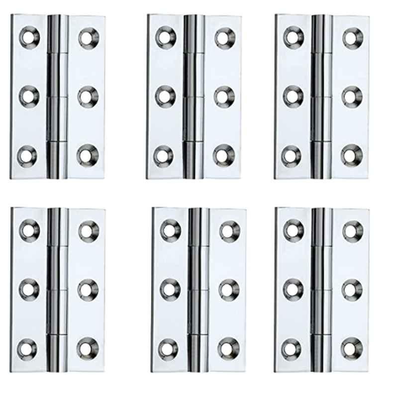 Screwtight B170104CP-10 2.5 inch Brass Chrome Plated Butt Hinge (Pack of 10)