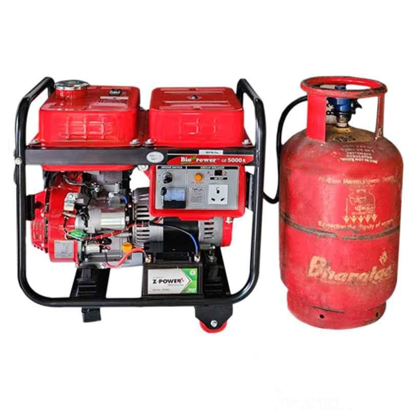 Himalayan Power GE-5000RS-LPG 5 kVA 17.5A Run Recoil & Self Start Petrol & LPG Generator with Battery