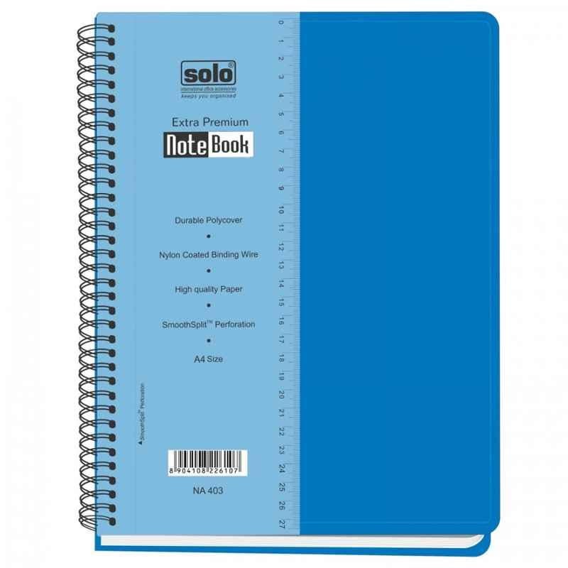 Solo 28x21.5cm 160 Pages Assorted Premium Notebook, NA 403 (Pack of 20)