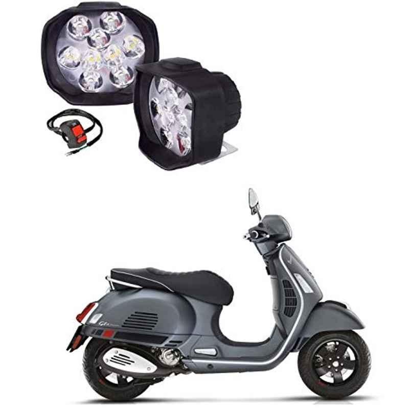 Kozdiko 2 Pcs 15W 9 LED 6000k Sheen Transformer Bumble Bee Style LED Fog Light Set for Vespa GTS 300, koz_81469