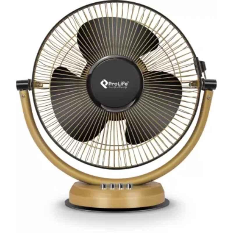 Prolife Storm Max 50W 2200rpm Beige Ultra High Speed 3 Blade Table Fan, Sweep:330 mm