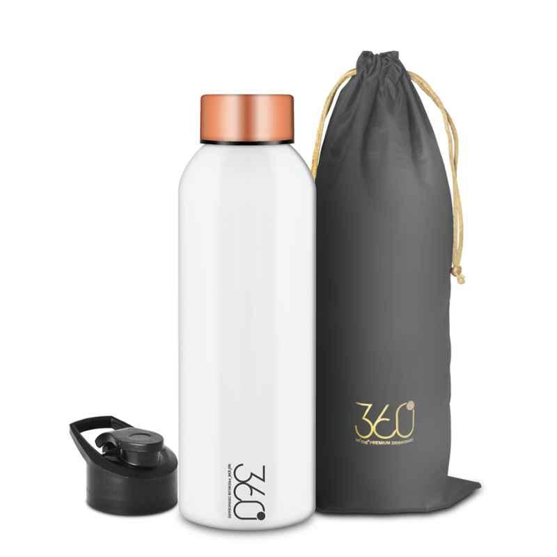 360 Love Aqua 1L Stainless Steel Single Wall Bright Water Bottle (Pack of 3)