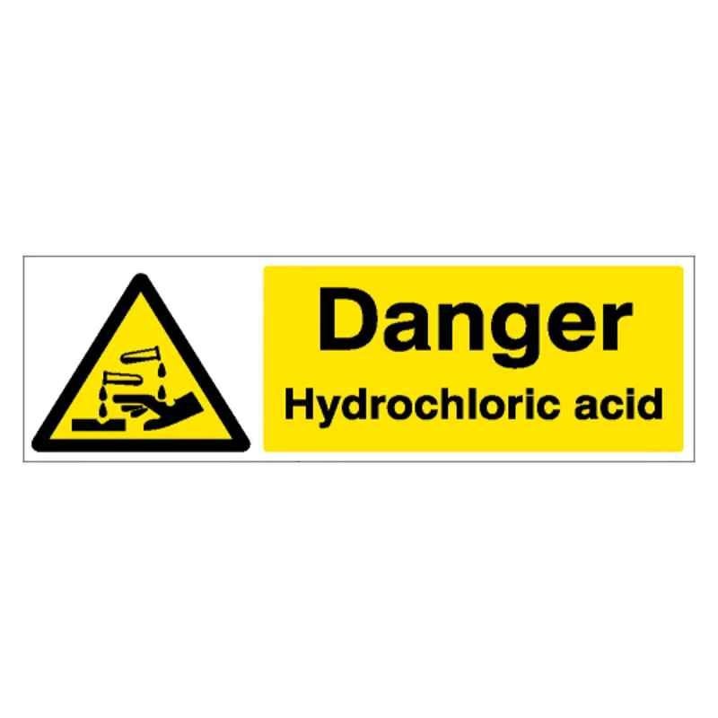 SUNSIGNS 600x200mm Vinyl Danger Hydrochloric Acid Signage, SN0075VNLOTHPIXAM