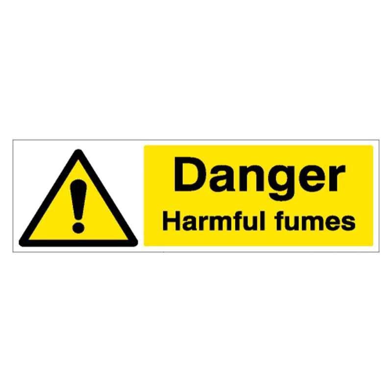 SUNSIGNS 300x100mm Vinyl Danger Harmful Fumes Signage, SN0084VNLOTHPIXAG