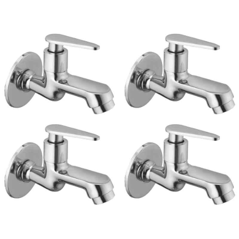 Drizzle Vista 1/2 inch Brass Chrome Finish Bib Cock with Quarter Turn & Foam Flow (Pack of 4)