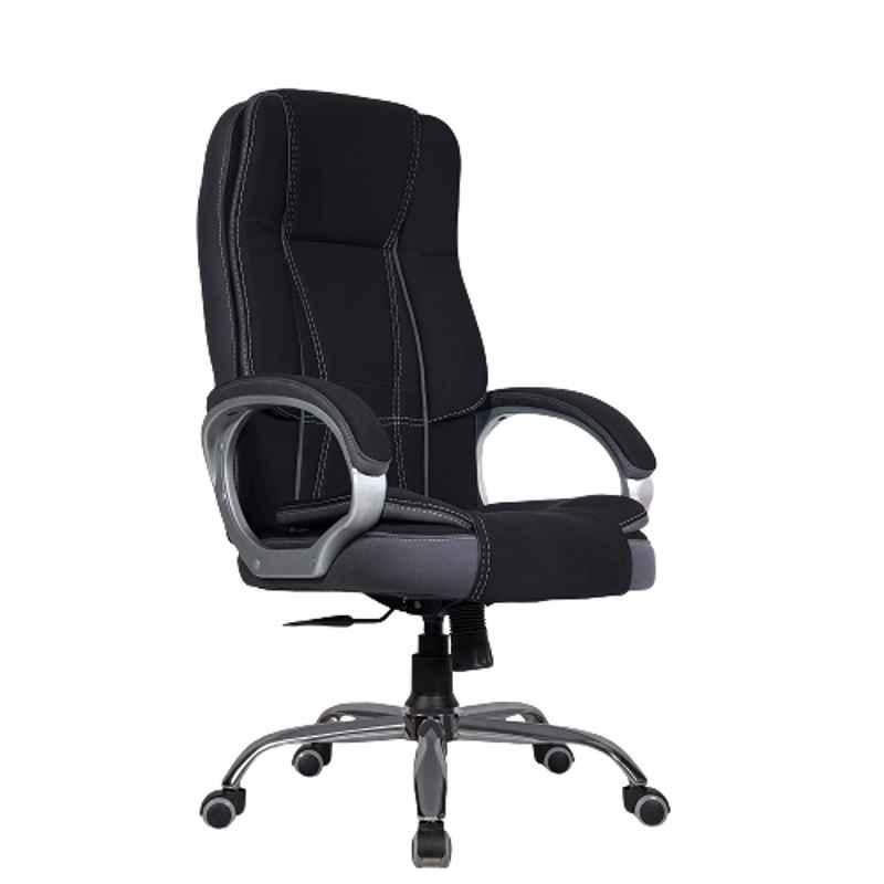 Mezonite Viena Leatherette Black & Grey High Back Ergonomic Office Chair