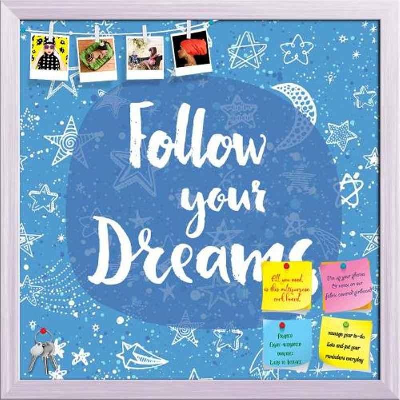 ArtzFolio 40.6x40.6x1cm White Printed Bulletin Notice Pin Soft Board, AZSAO41455900BLB_FR_L_02_WH