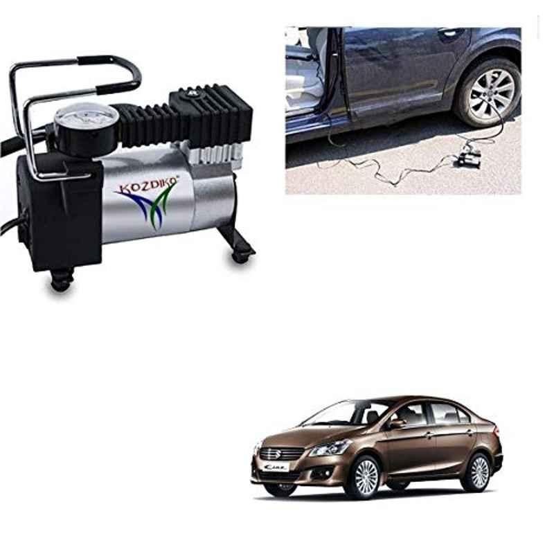 Kozdiko 12V DC Heavy Duty Metal Tyre Inflator for Maruti Suzuki Ciaz, Tyre_Inflator_D109