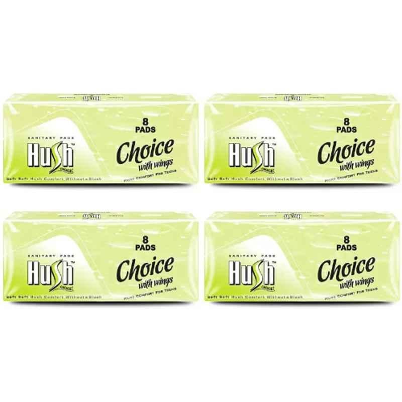 Hush Choice 8 Pcs 240mm Straight Napkins with Wings, E11, Size: L (Pack of 4)