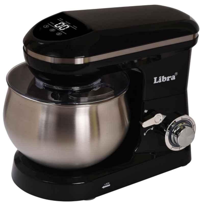 Libra 5.5 Litre 1300W Black Stainless Steel Copper Motor Digital Stand Mixer, SC605E