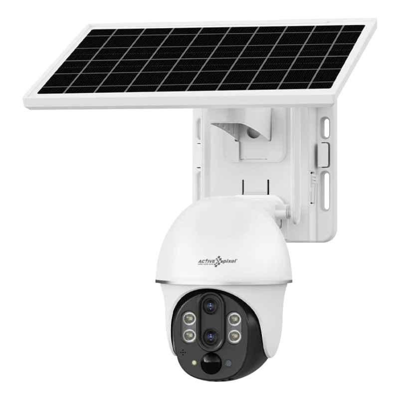 Active Pixel 4G Solar Dual Lens 2MP+2MP 1080p Wireless CCTV Security Camera with Two-Way Audio, PIR Motion Detection, PTZ & Remote APP, 10X-PTZ-4G