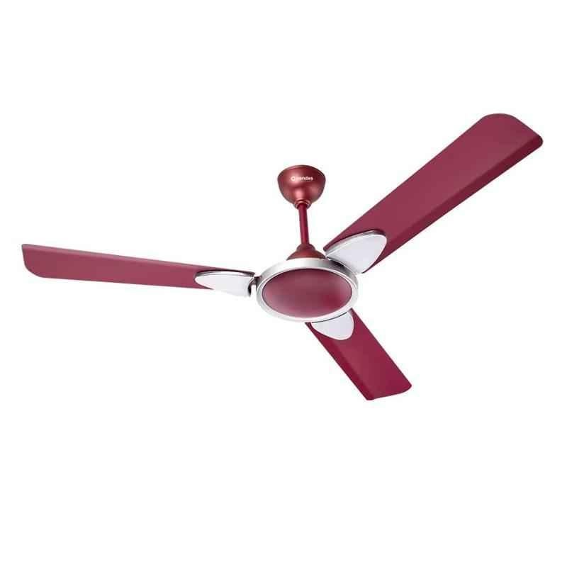 Candes Eco Zest Energy Saving Maroon Anti-Rust BLDC Ceiling Fan, Sweep: 1200 mm (Pack of 2)