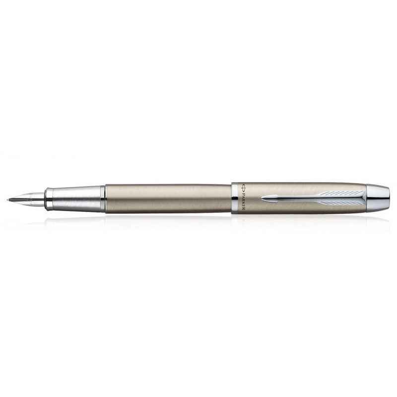 Parker Im Brushed Metal Fine Nib CT Fountain Pen, 9000013228