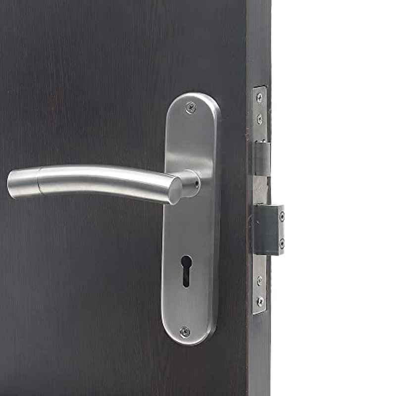 Homexpert MG-1101 8 inch Stainless Steel Silver Round KY Plate Mortise Door Lock Set