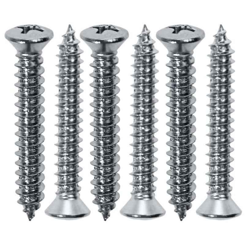 Screwtight 34x8mm Carbon Steel Chrome Finish Phillips Head Gypsum Drywall Screw (Pack of 150)