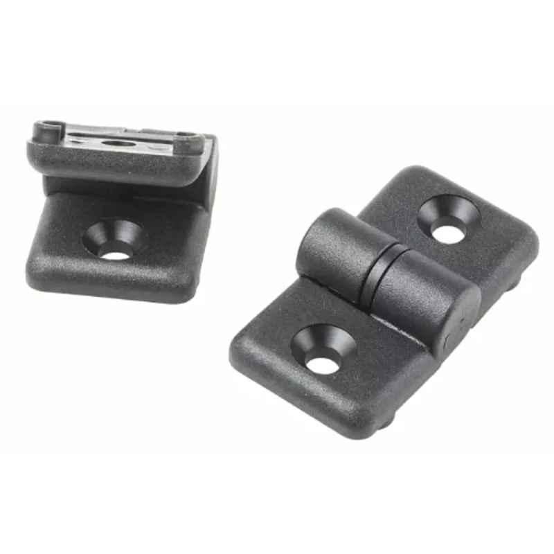 RS Pro 40x8mm Fibreglass Reinforced Nylon PA Powder Coated Finish Door Hinge, 7675783 (Pack of 2)