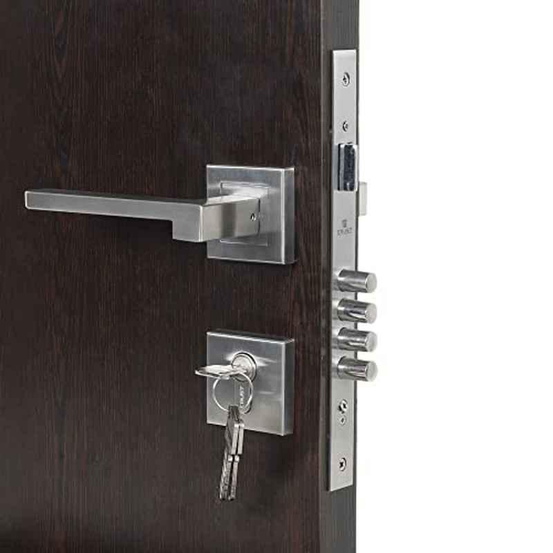 Handle Waala Rose LB306-R-OSK Stainless Steel Silver One Side Key Mortise Door Lock Set