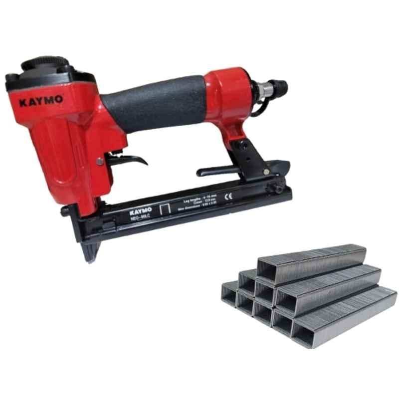 Kaymo NEO-80LC+ST8009 6-16mm Red & Black Pneumatic Stapler with 10000 Pcs 80 Series 8009 Heavy Duty Staples
