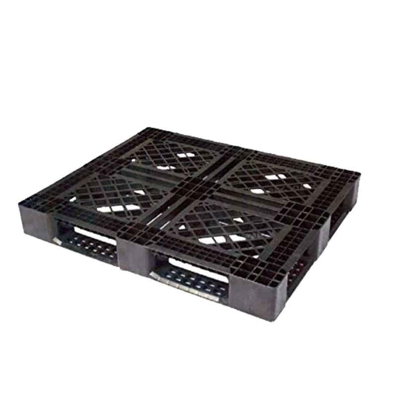 SE 1200x1000x130mm Heavy Duty Black Plastic Pallets, SEL_PG140