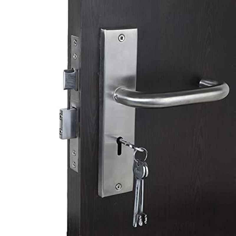 Saze 8 inch Stainless Steel 304 KY Plate Mortise Door Lock Handle Set, SE-MG1103-KY