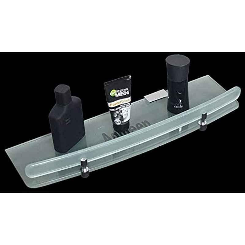 Aquieen 18 inch Frosted Glass & Brass Multi-Purpose Shelve