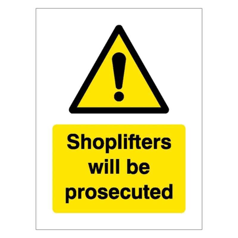 SUNSIGNS 150x100mm Vinyl & Sun Board Shoplifters will be Prosecuted Signage, SN0046VNLM1HPIAAD