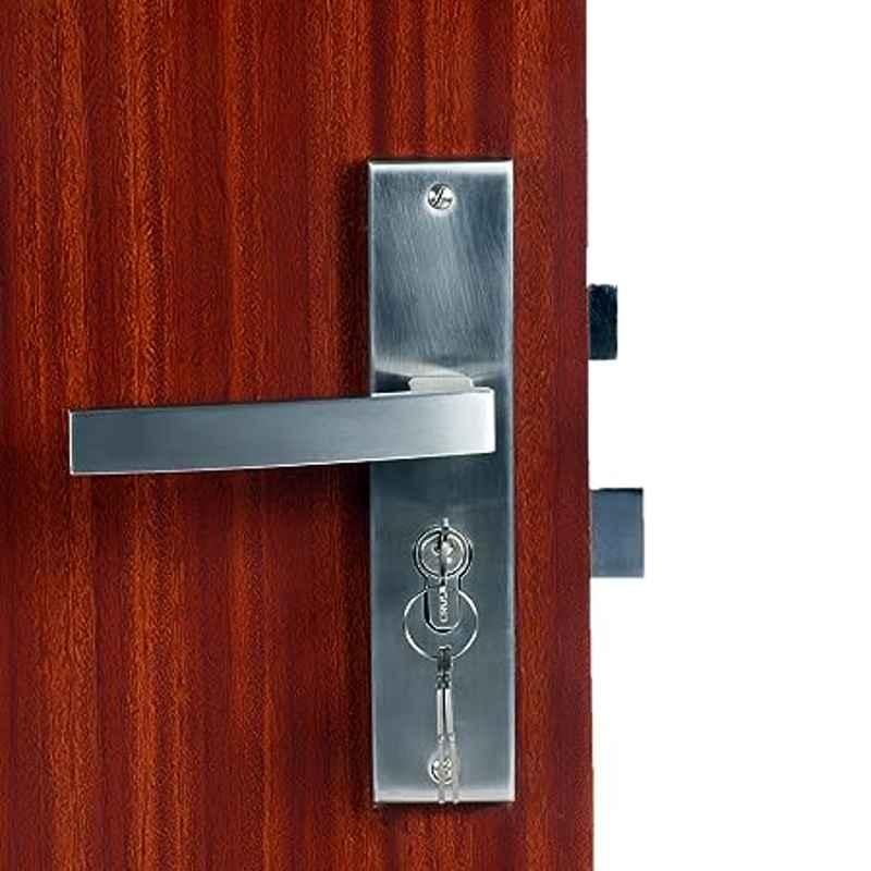 Handle Waala MG308 8 inch 60mm Stainless Steel Satin Finish Cylindrical Plate One Side Key Mortise Door Lock Set