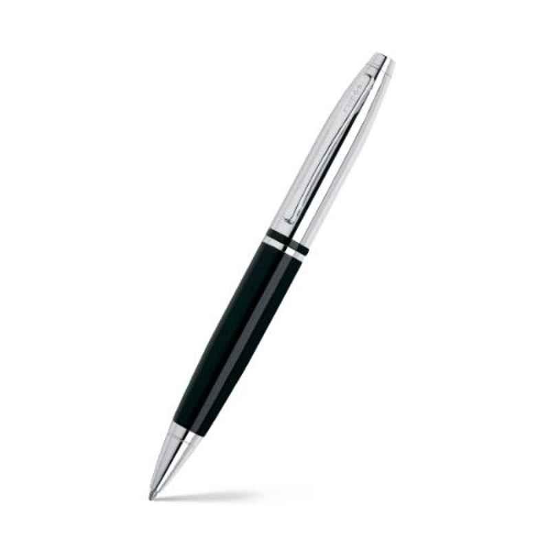 Cross Blue Ink AT0112-2 Calais Chrome Black Ballpoint Pen