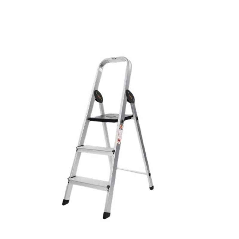 Bathla Advance Carbon 3 Step Black Aluminium Ladder
