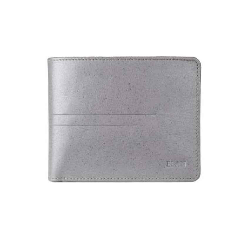 Elan Classic 12x10x3cm 12 Slot Grey Leather Card Wallet with Flap, ECW-9506-GR