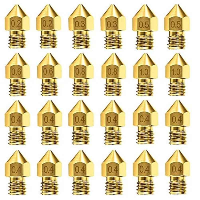 Creality 24 Pcs Harden Steel Nozzle Set for Ender-3 & Ender 3 Pro 3D Printer