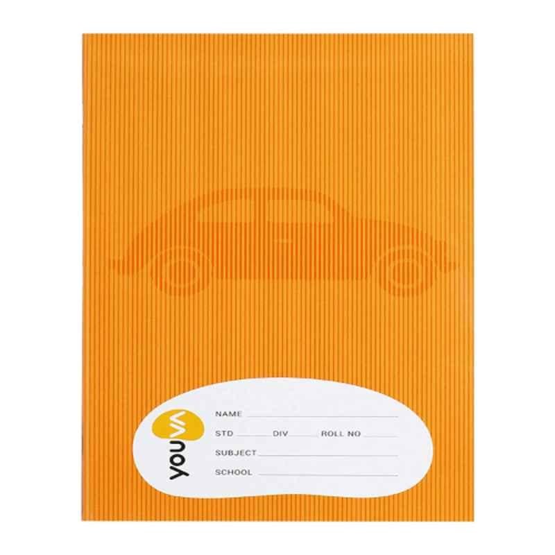 Navneet Youva Regular Size 76 Pages Brown Assorted Design Double Line Full Bound Notebook, 23040 (Pack of 12)