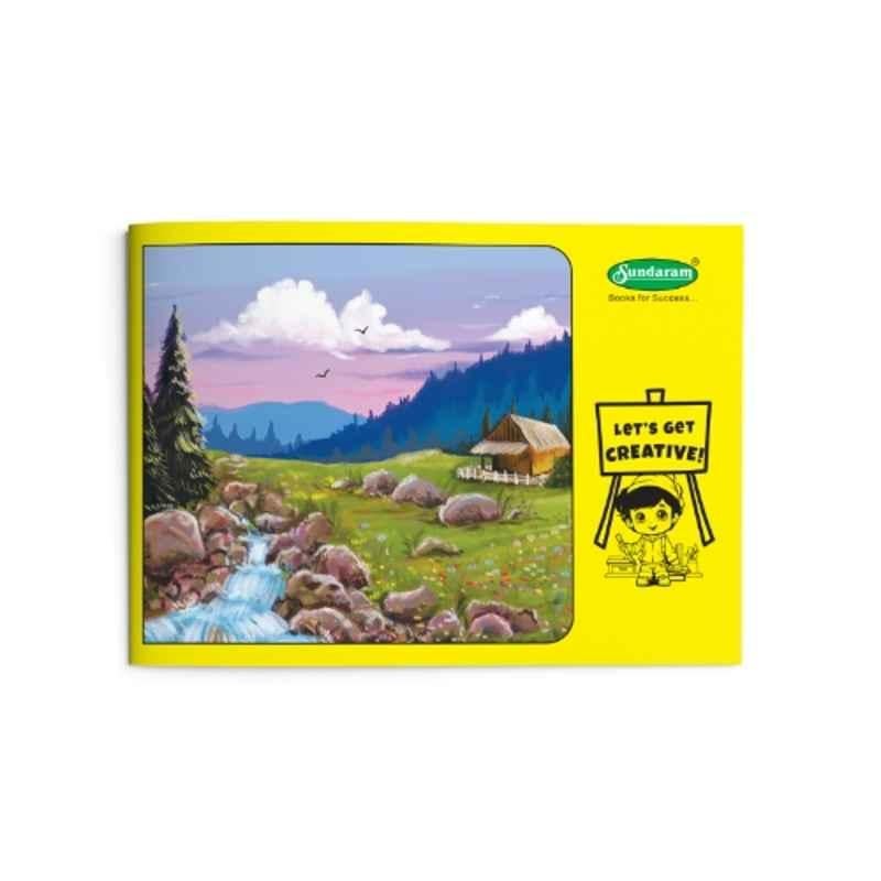 Sundaram 36 Pages 29.5x21cm Yellow 3A Jumbo Drawing Book with Softbound Cover, D-4 (Pack of 24)