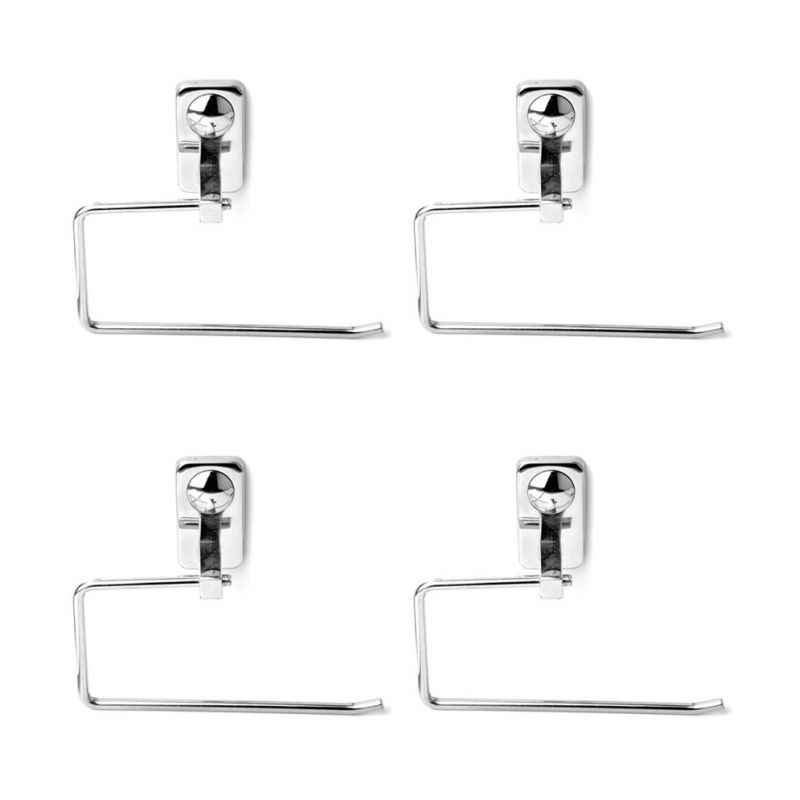 Abyss ABDY-0745 Glossy Finish Stainless Steel Towel Holder/Napkin Ring (Pack of 4)