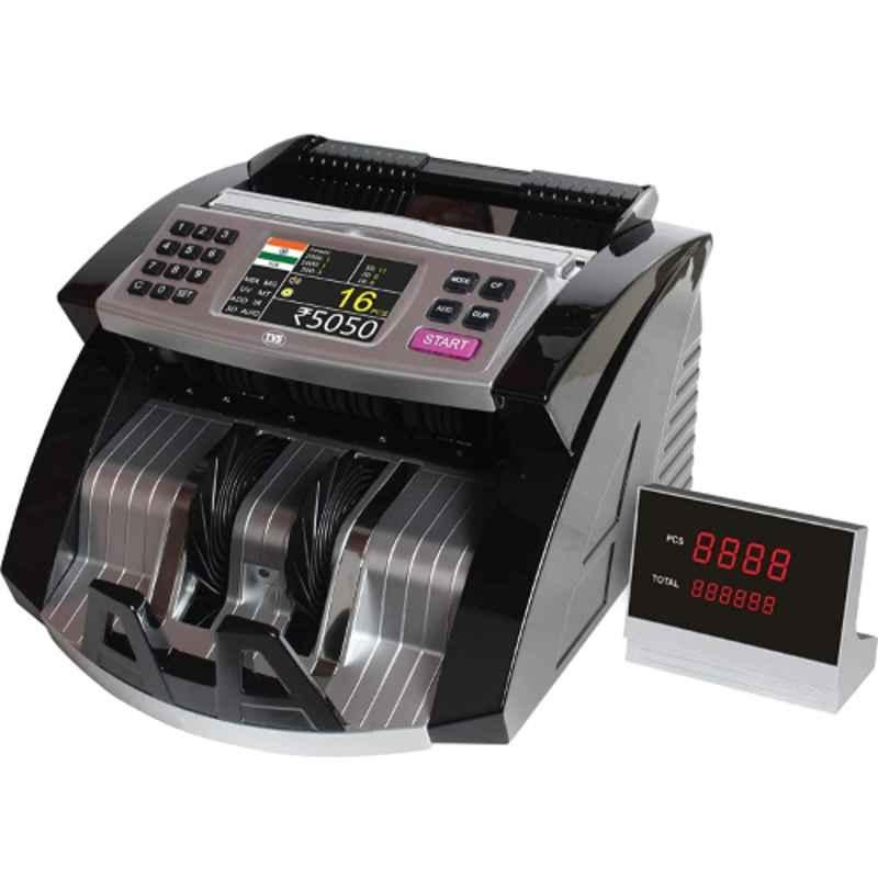 TVS CC 453 Star+ Note Counting Machine, 300 pcs| LED, 80W| UV,MG,IR,3D, Color|1000 Notes/Min| Fake Note Detection, Auto Start & Stop, White & Black