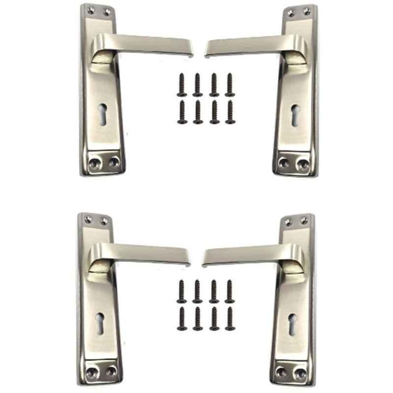 Onmax 7 inch Steel Satin Black Finish KY Mortise Door Handle, S702MSBW (Pack of 2)