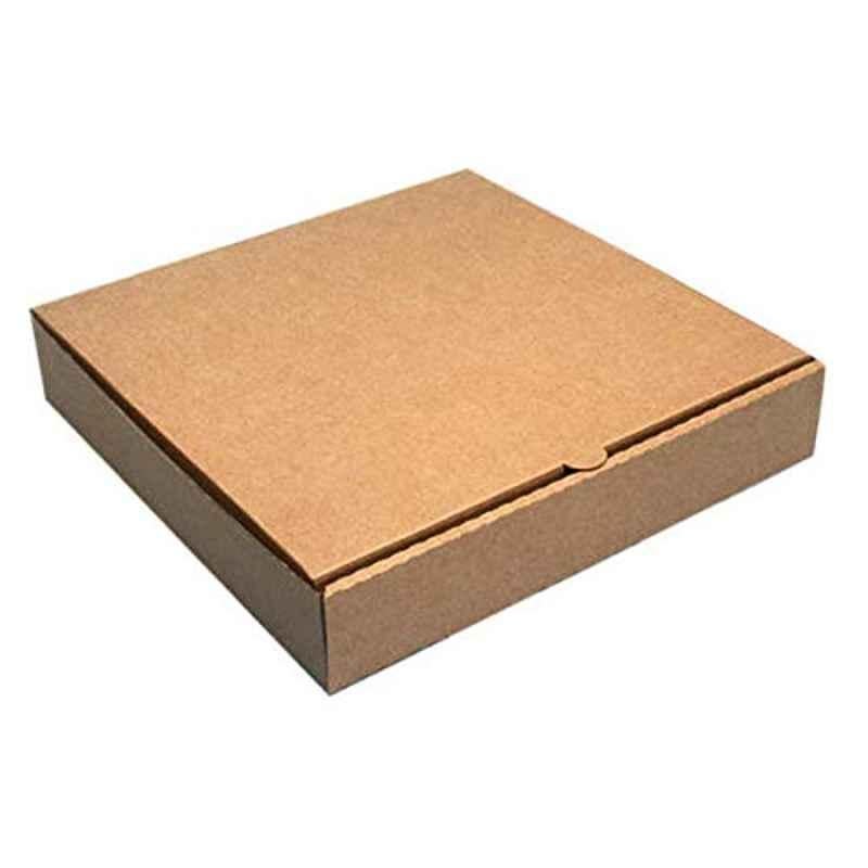 MM WILL CARE 20x5x5cm 3 Ply Brown Cardboard Pizza Box, MMWILL1513 (Pack of 25)