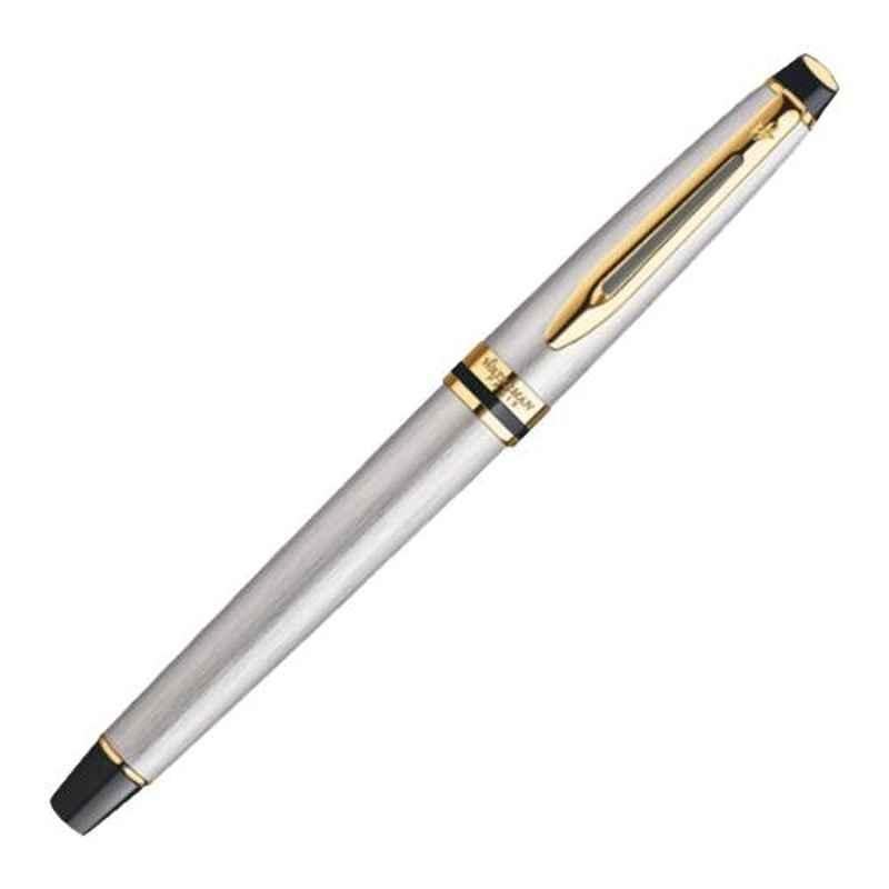 Waterman Blue Ink Expert Stainless Steel GT Roller Ball Pen